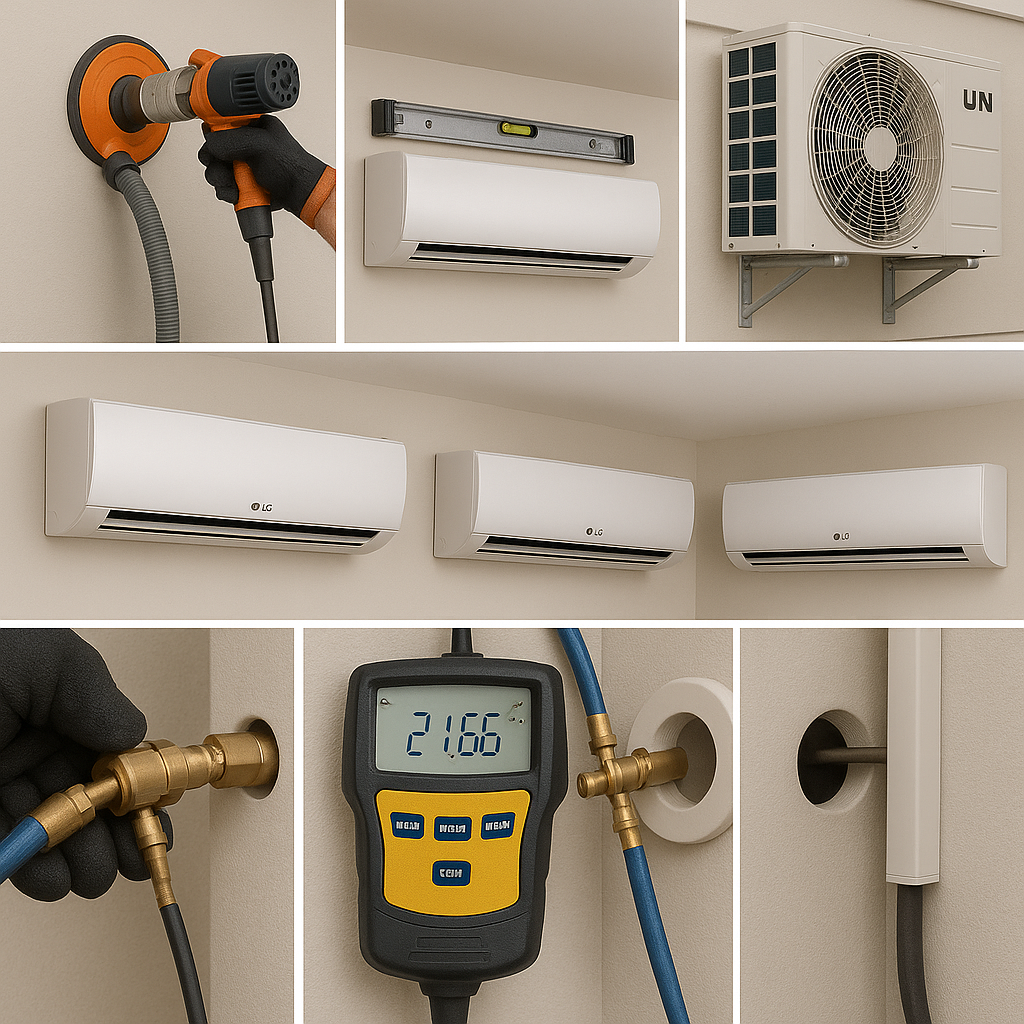 Installatie Airco - 3 Binnenunits